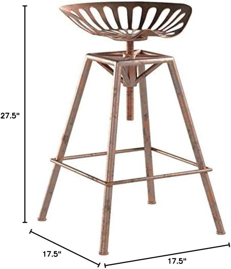 Charlie Saddle Bar Stool, Copper