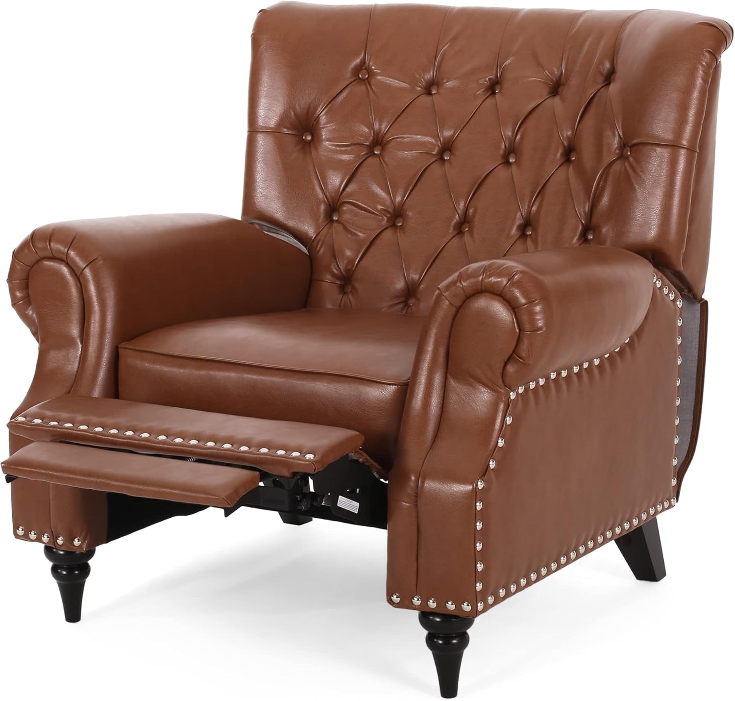 Sunapee Recliner, Cognac Brown + Espresso