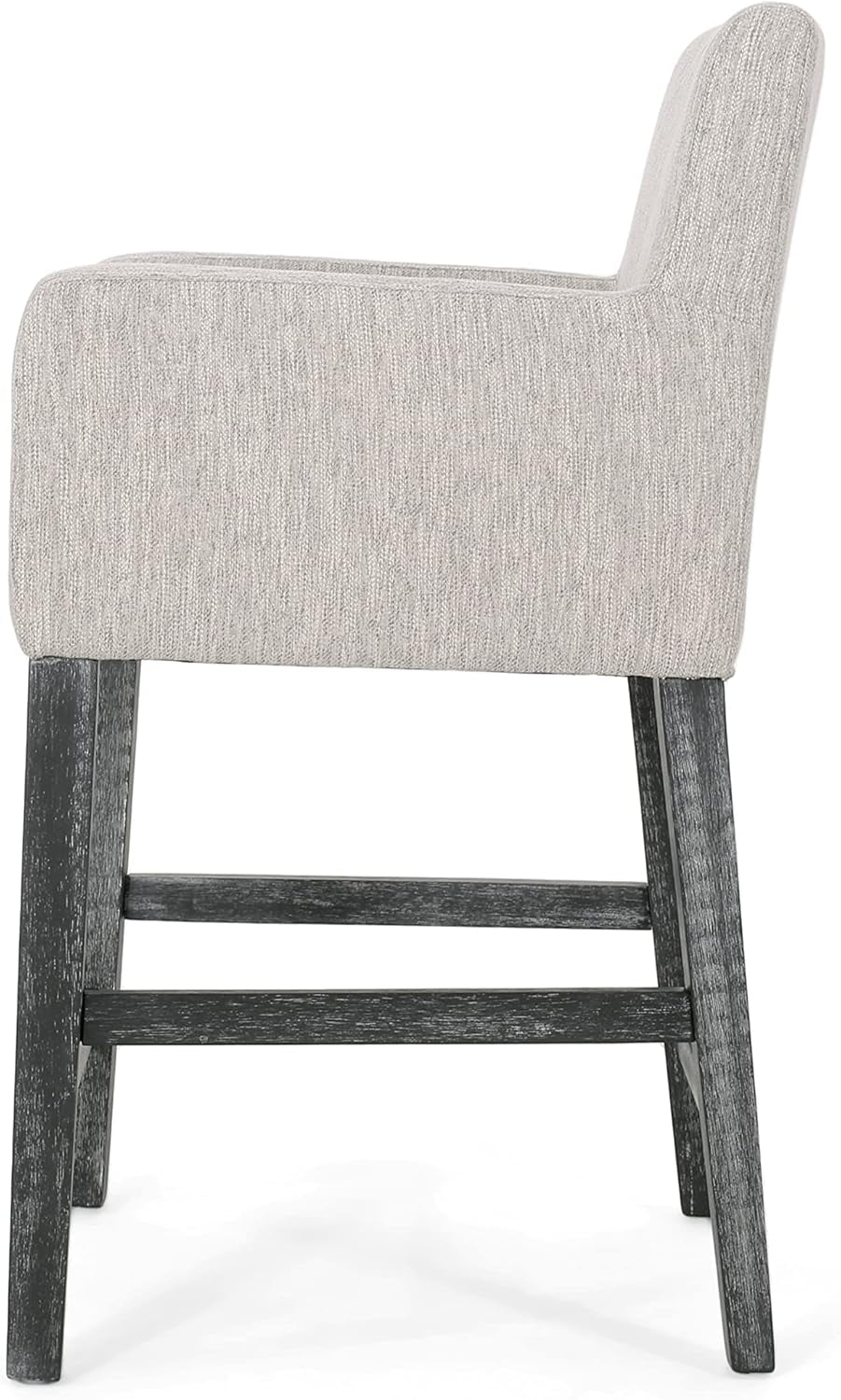 Armga Upholstered 26 Inch Counter Stool - Light Gray/Gray