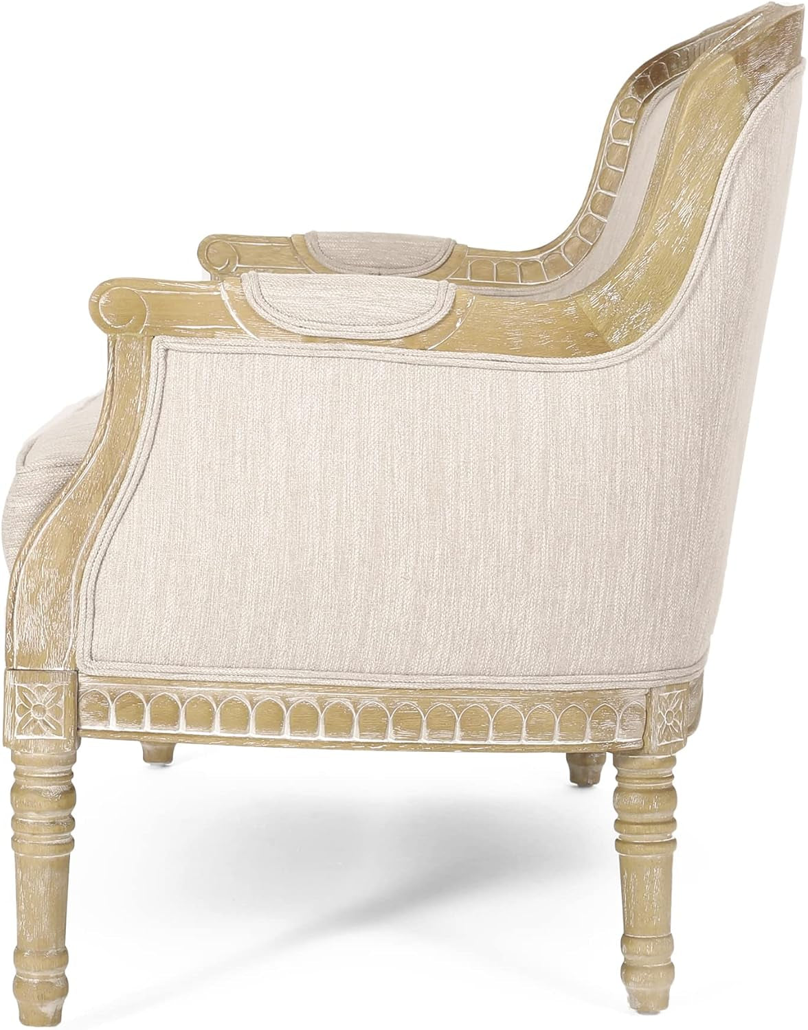 Trask Upholstered Loveseat - Beige/Natural