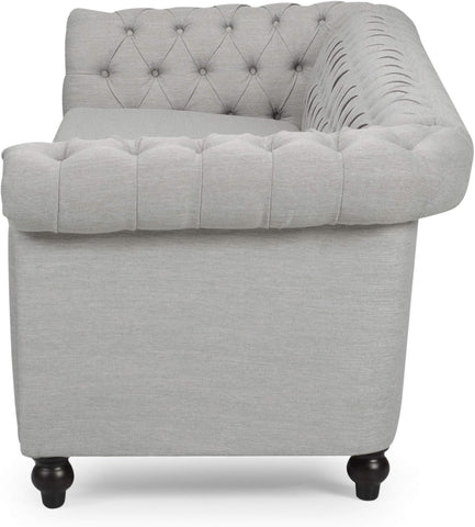 Norma Sofas, Cloud Gray, Dark Brown