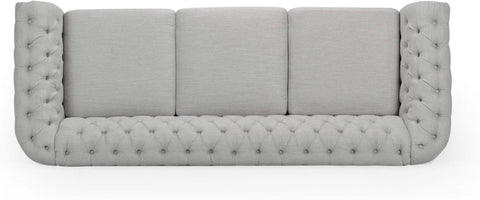 Norma Sofas, Cloud Gray, Dark Brown