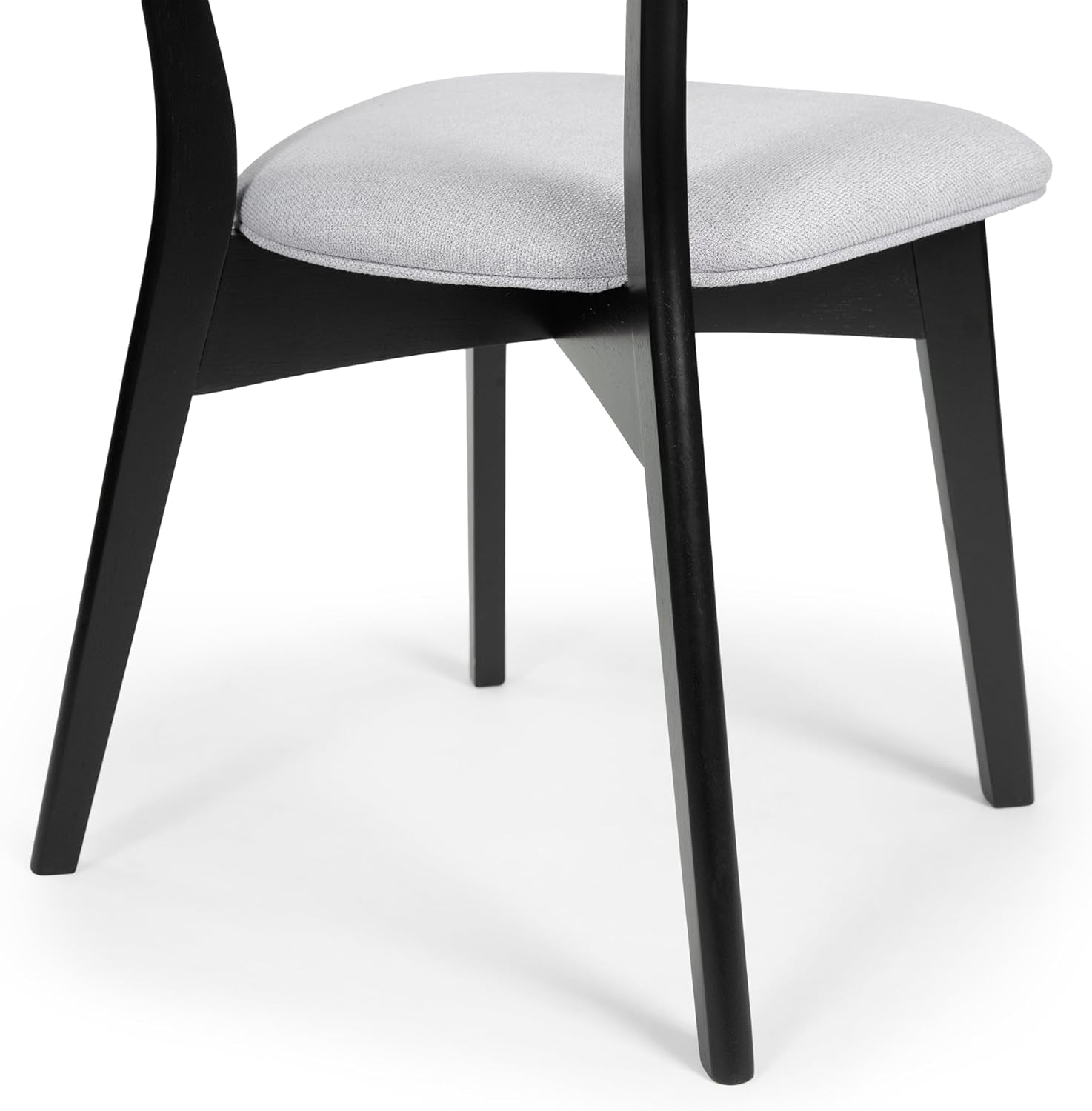 Alma Dining Set, 19.75 "W X 19.75 "D X 31 "H, Black + Light Gray