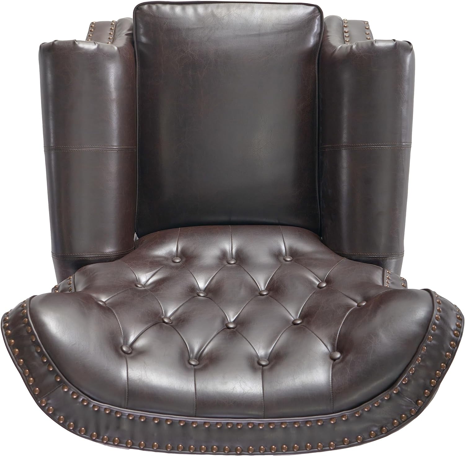 Walder Reconstituted Bycast Leather Recliner, Brown