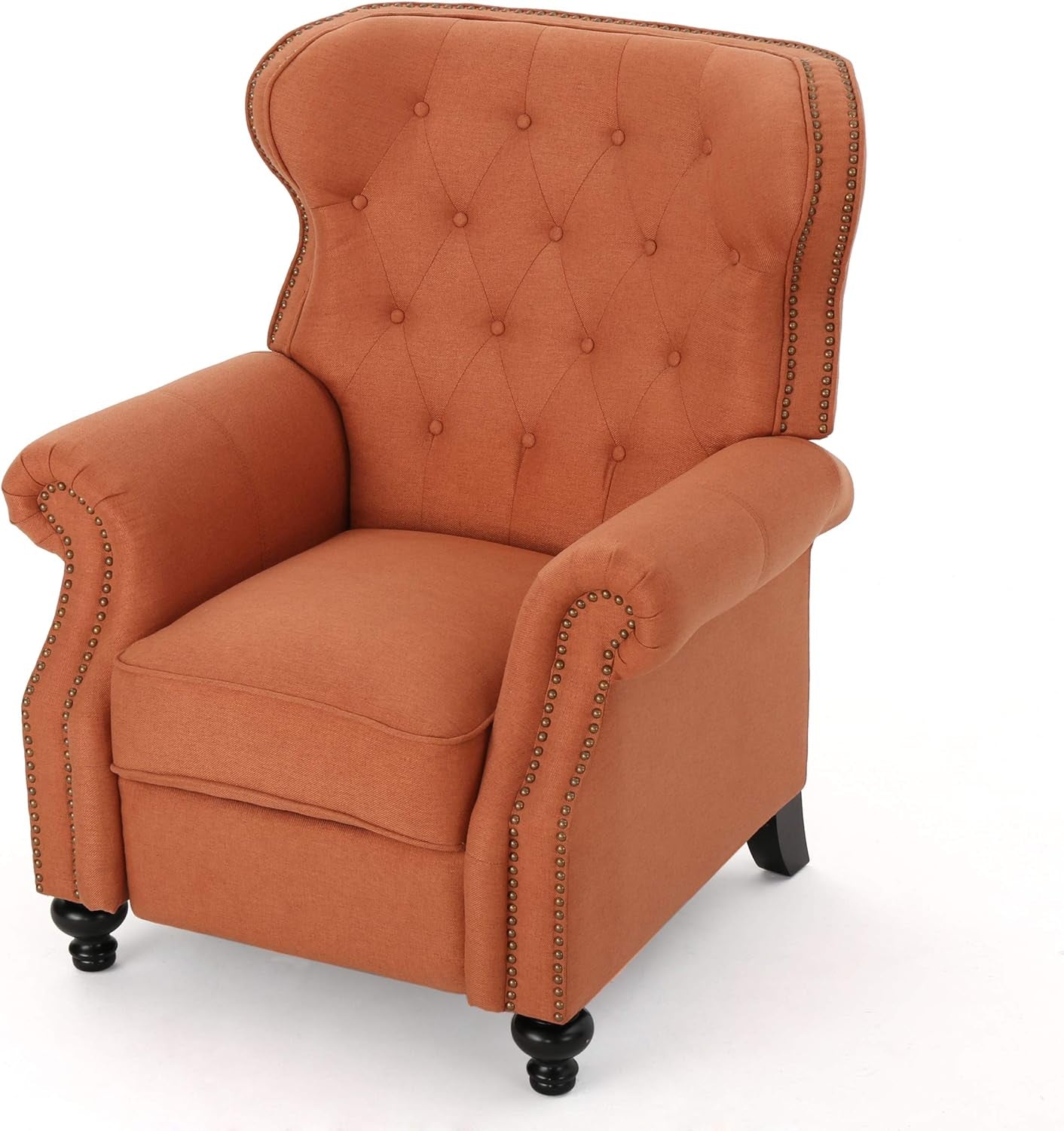 Gdfstudio Waldo Tufted Wingback Recliner Chair(Orange)