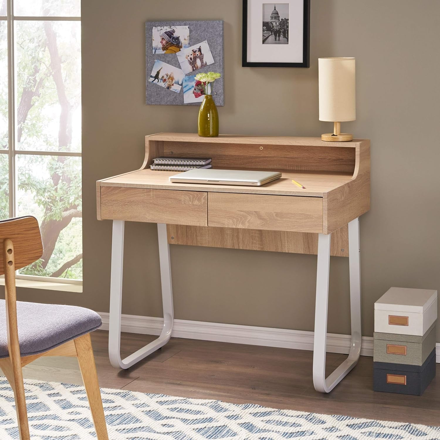 Seanan MDF Office Computer Desk, Oak