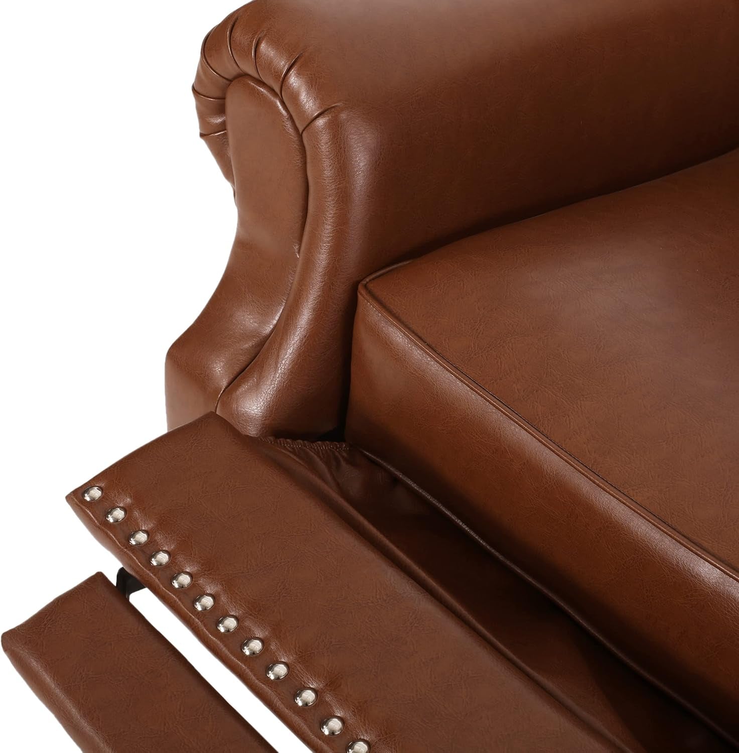 Sunapee Recliner, Cognac Brown + Espresso