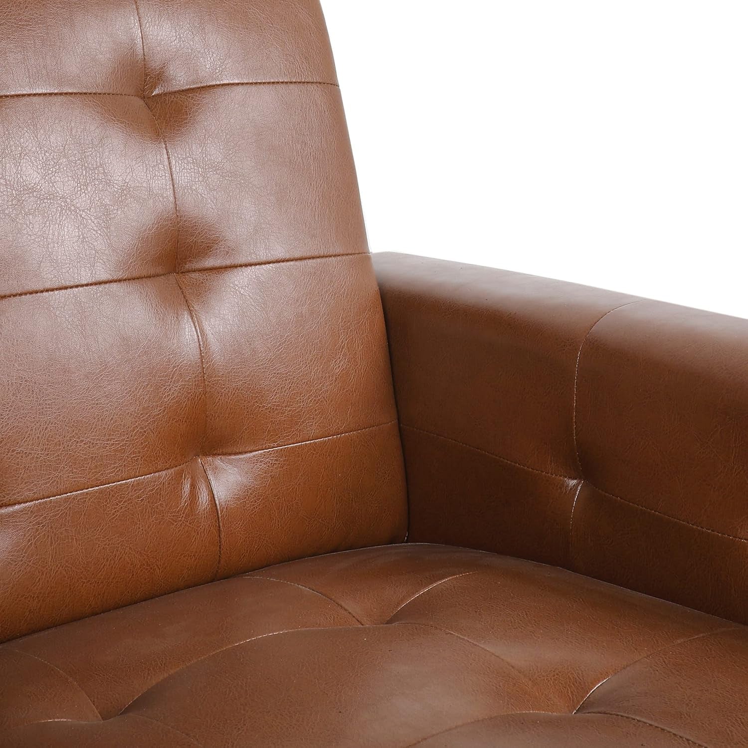 Craigue Recliner, Cognac Brown + Dark Brown