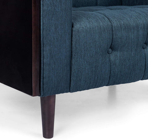 Mclarnan Living Room Furniture Sets, Navy Blue + Brown