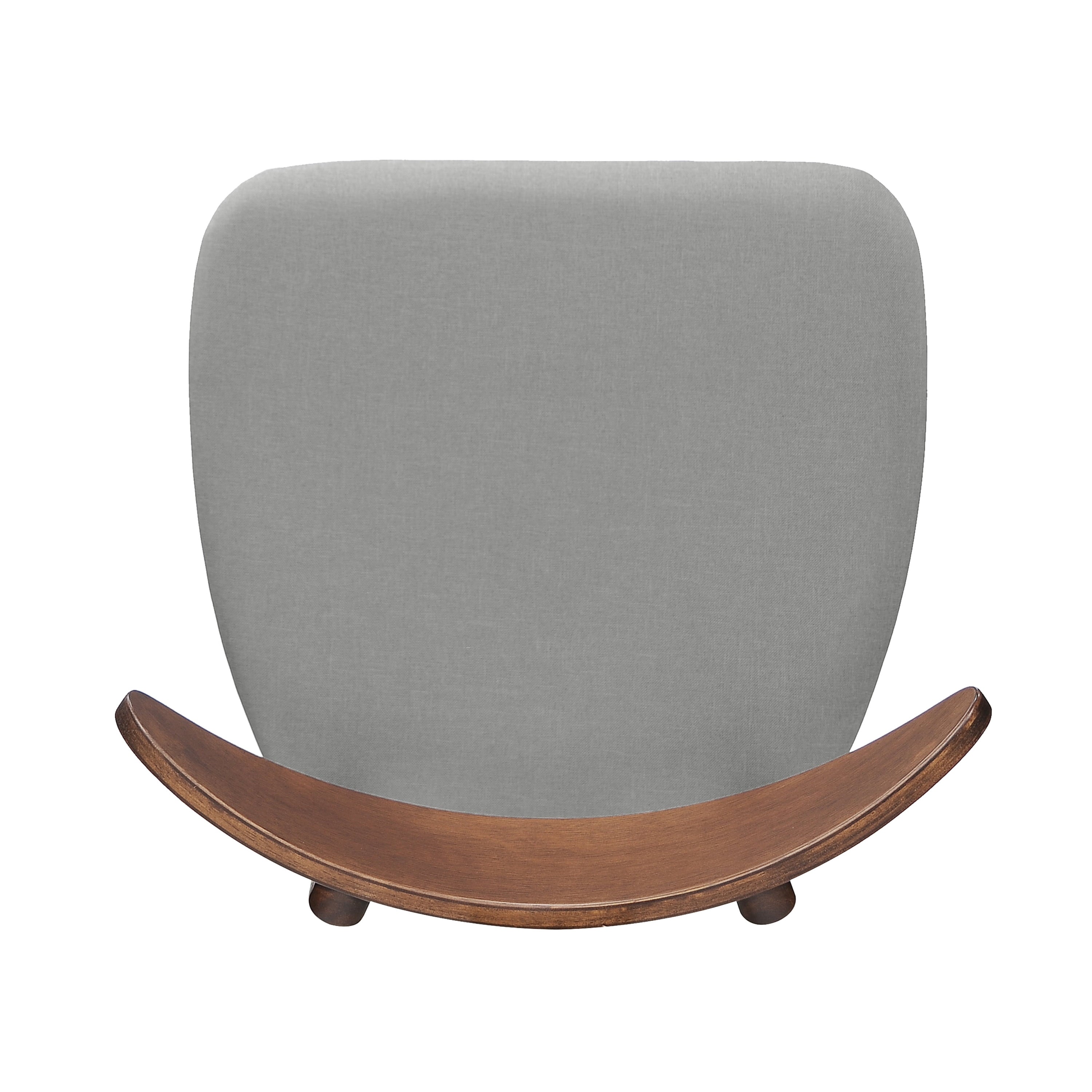 Branson Indoor Fabric Dining Chairs, Set of 2, Light Grey, Walnut