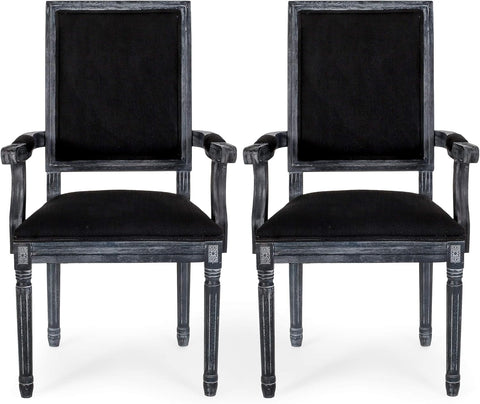 Maria DINING CHAIR SETS, Black + Gray