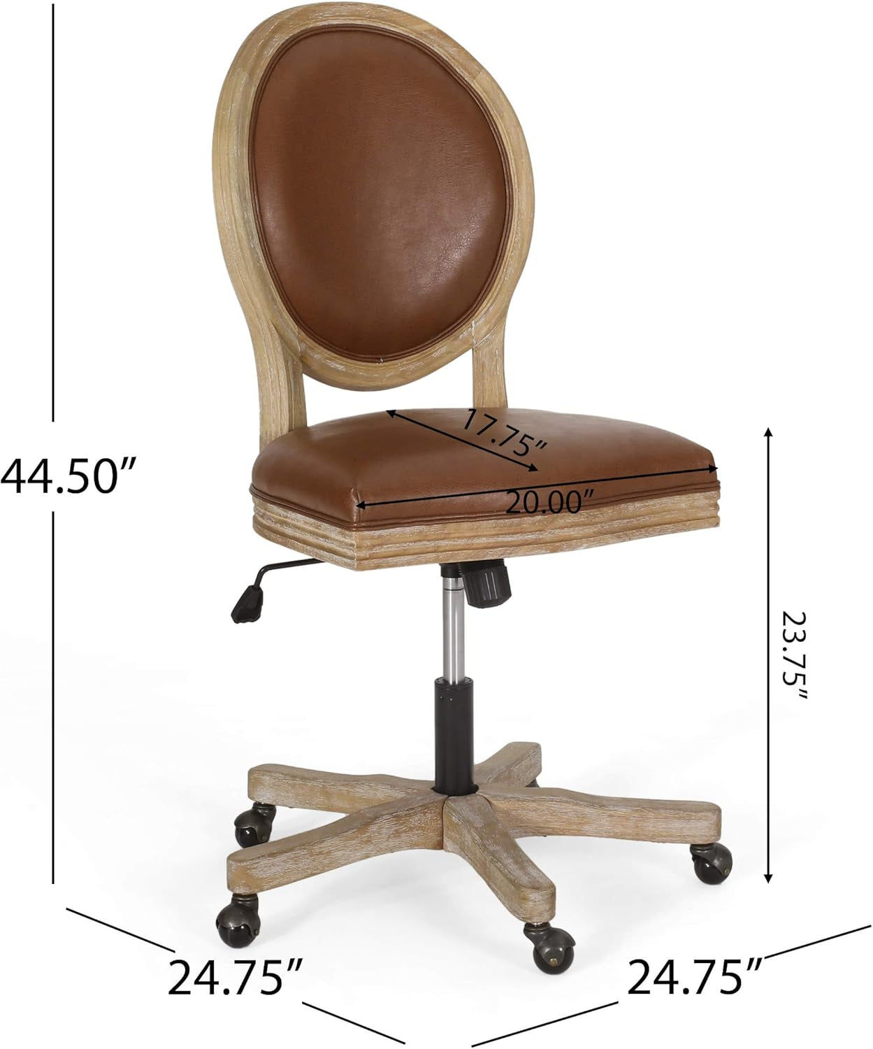 Pishkin Office Chair, Cognac + Natural