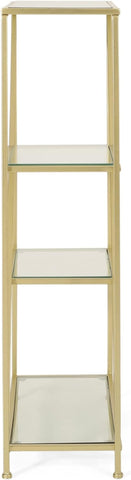 Kokesh Bookcase, Gold + Clear