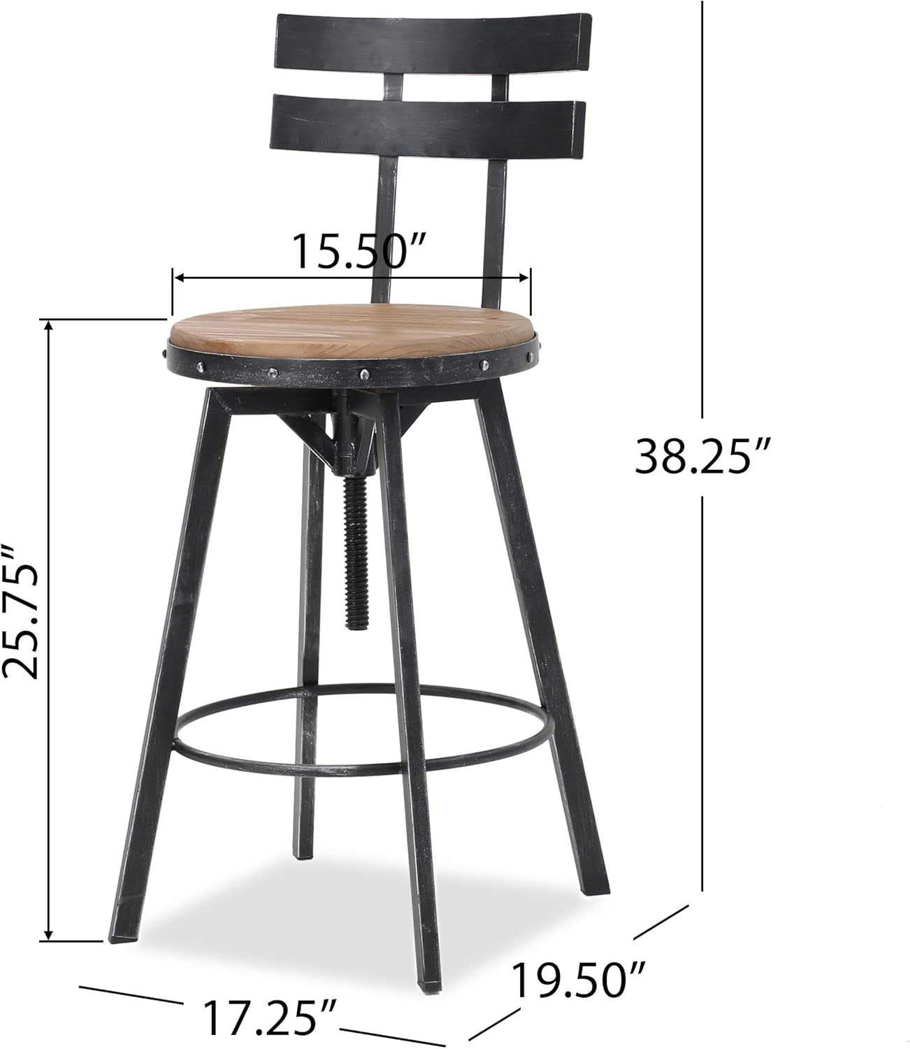 Jutte Barstool Sets, Antique + Black Brush Silver