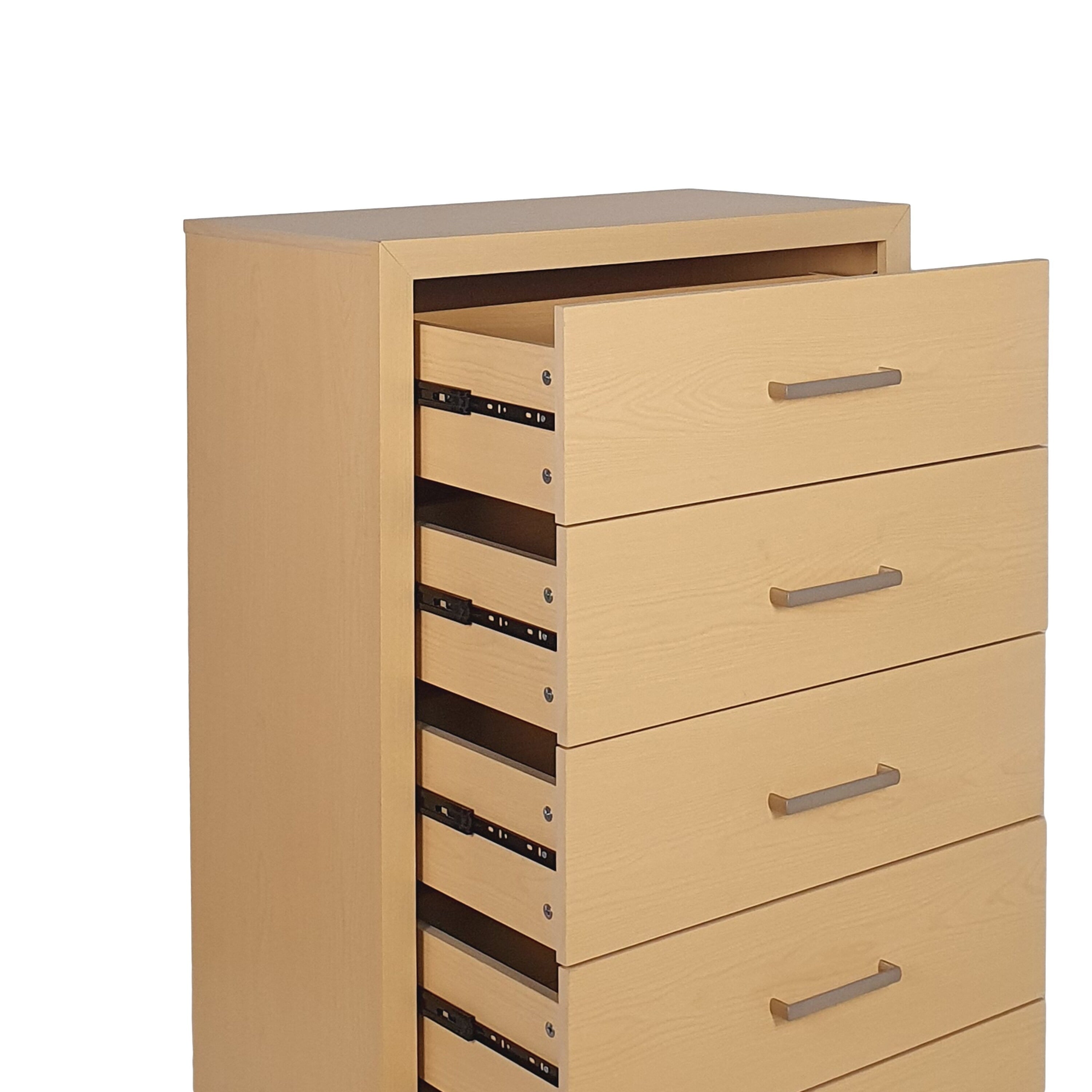 Beeson 5 Drawer Dresser by Natural/Black Light Wood