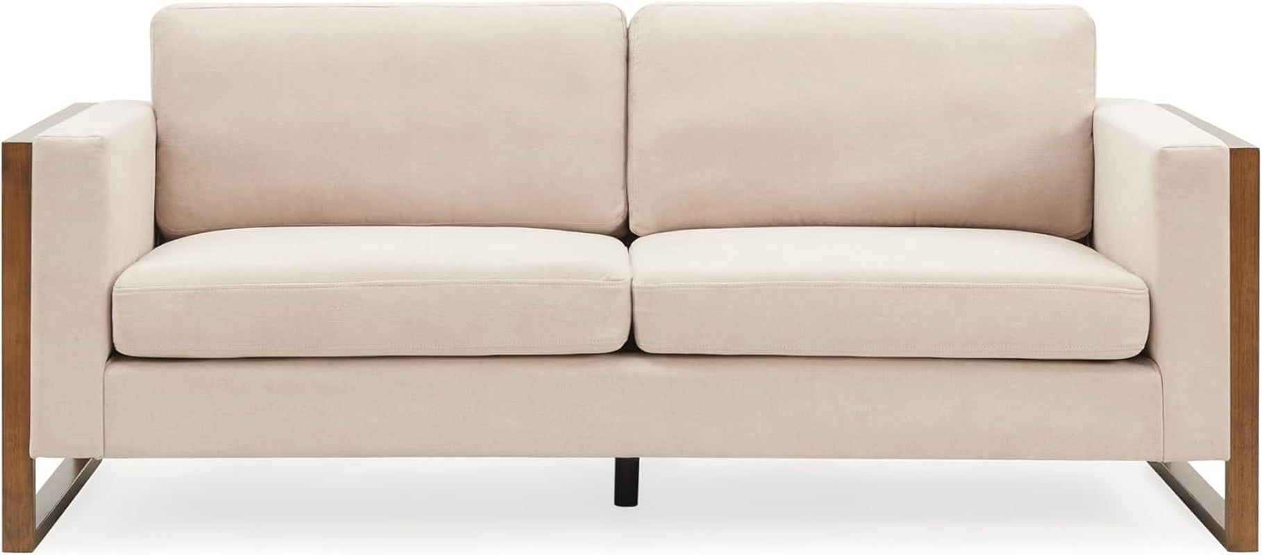 Bricez 79" Sofa Couch, Cozy Upholstered 3-Seater Sofa, Oversized Loveseat, Comfy Fabric Couches for Living Room and Office, Modern Couch and Sofa, Wooden Frame, Taupe Beige