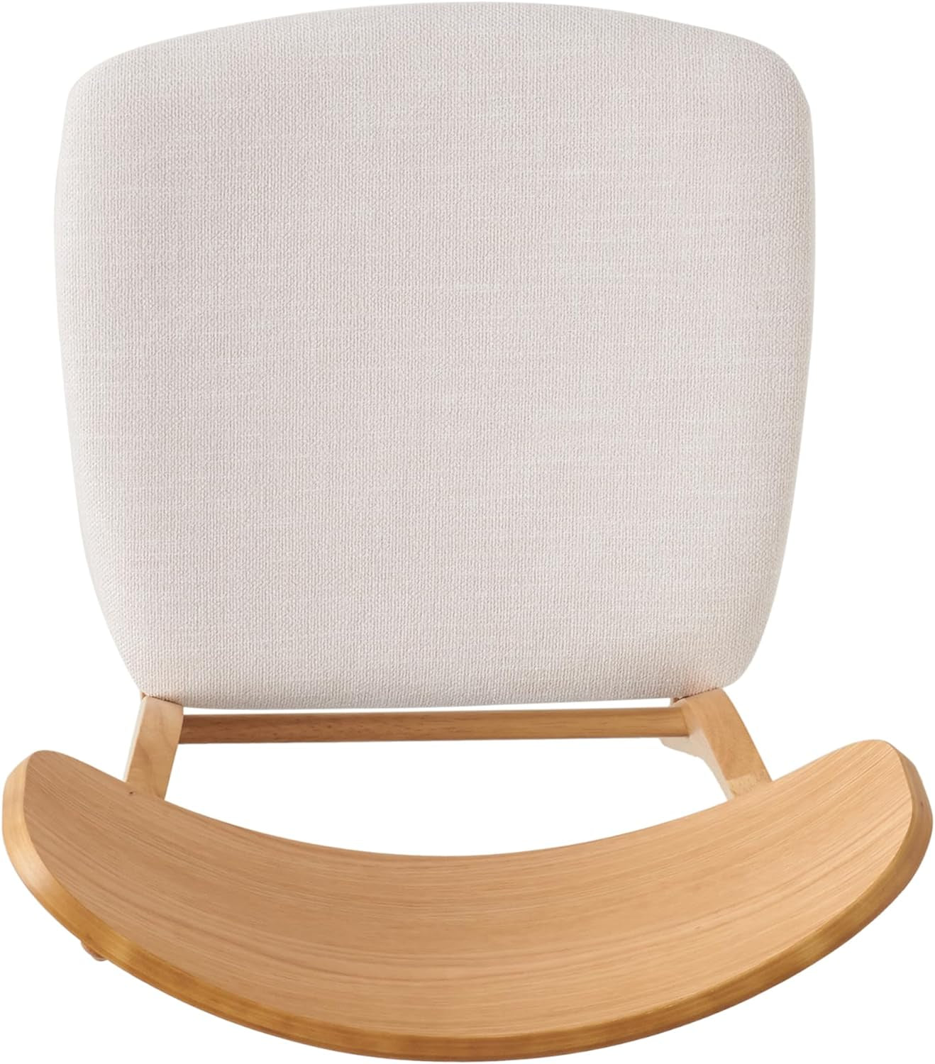 Lucious Fabric / Oak Finish Dining Chairs, 2-Pcs Set, Light Beige
