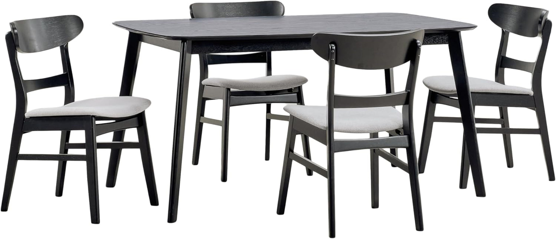 Bryner Dining Set, 19.6 "W X 20.6 "D X 30.8 "H, Black + Light Gray