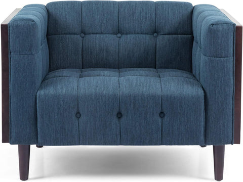 Mclarnan Living Room Furniture Sets, Navy Blue + Brown