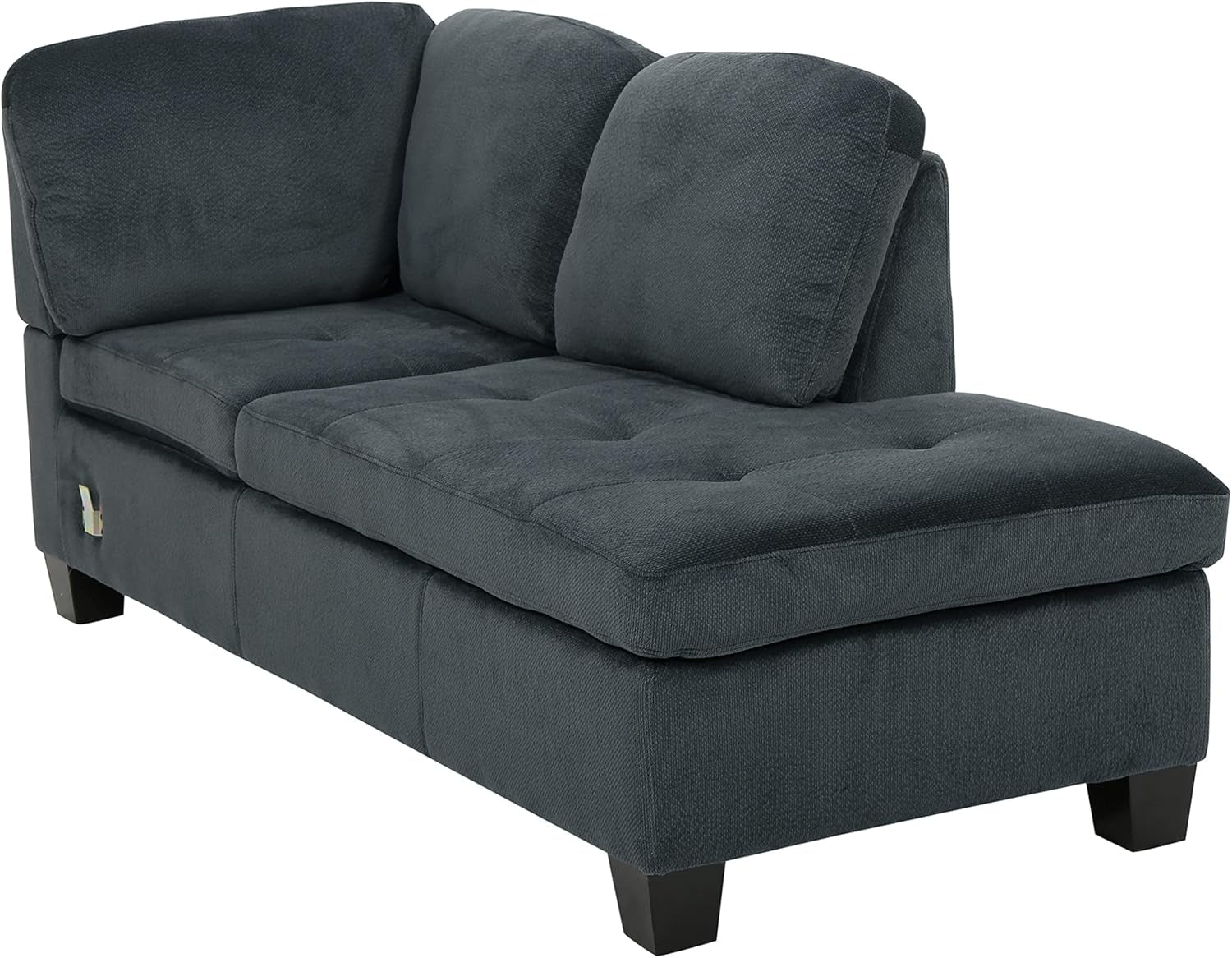 Canterbury Fabric Sectional Set, Charcoal