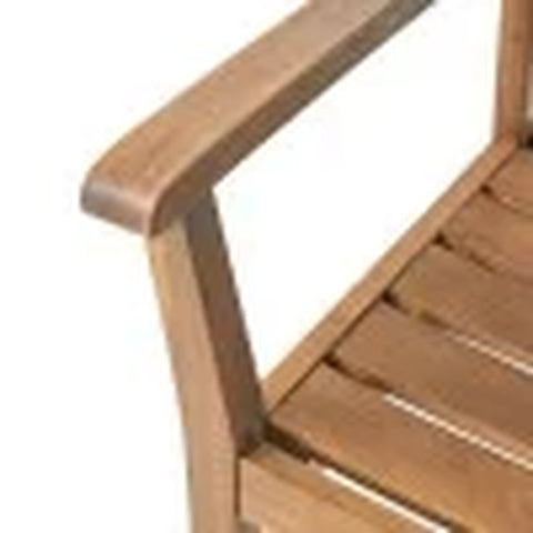 Cassell Outdoor 3 Piece Acacia Wood Bistro Set, Teak