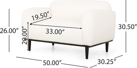 Chaparral Love Seats, White + Matte Black