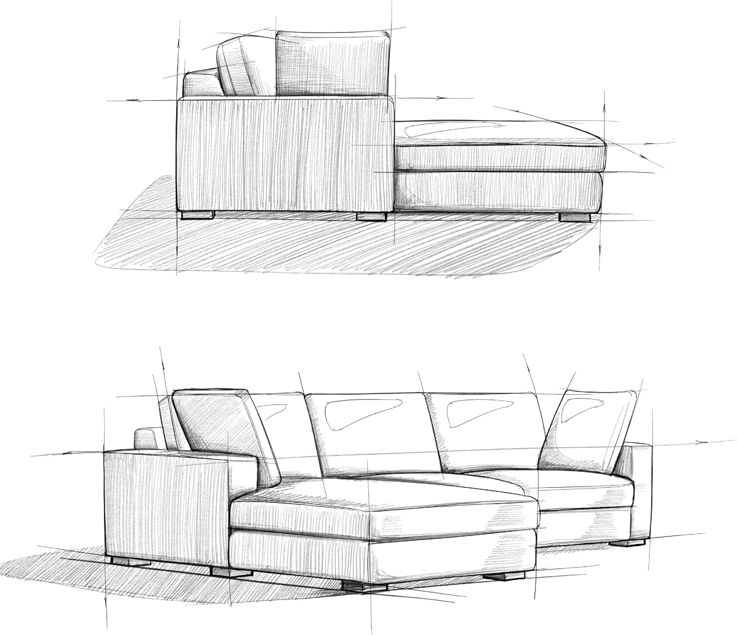 Charlie Left-Facing Sectional Sofa in 100% Recycled Polyester Tightly Woven Performance Fabric, Cream, 122-Inches Wide, Handcrafted Contemporary Style L-Shaped Couch with Chaise