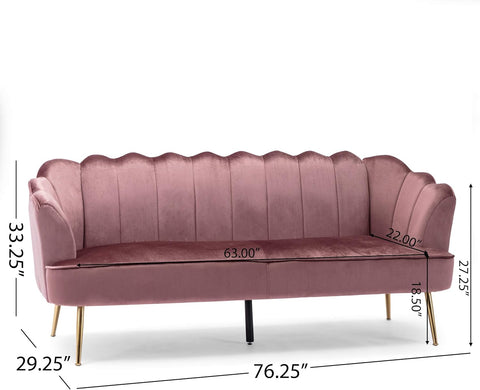 Reitz Sofas, Blush Pink + Gold