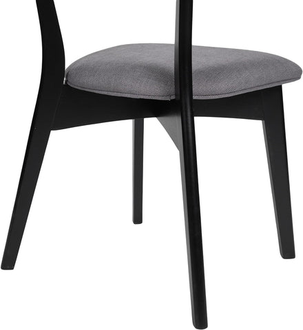 Alma Dining Set, 19.75 "W X 19.75 "D X 31 "H, Black + Dark Gray