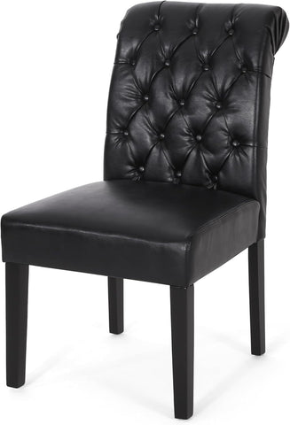 Elwood Dining Chair, Midnight Black + Matte Black