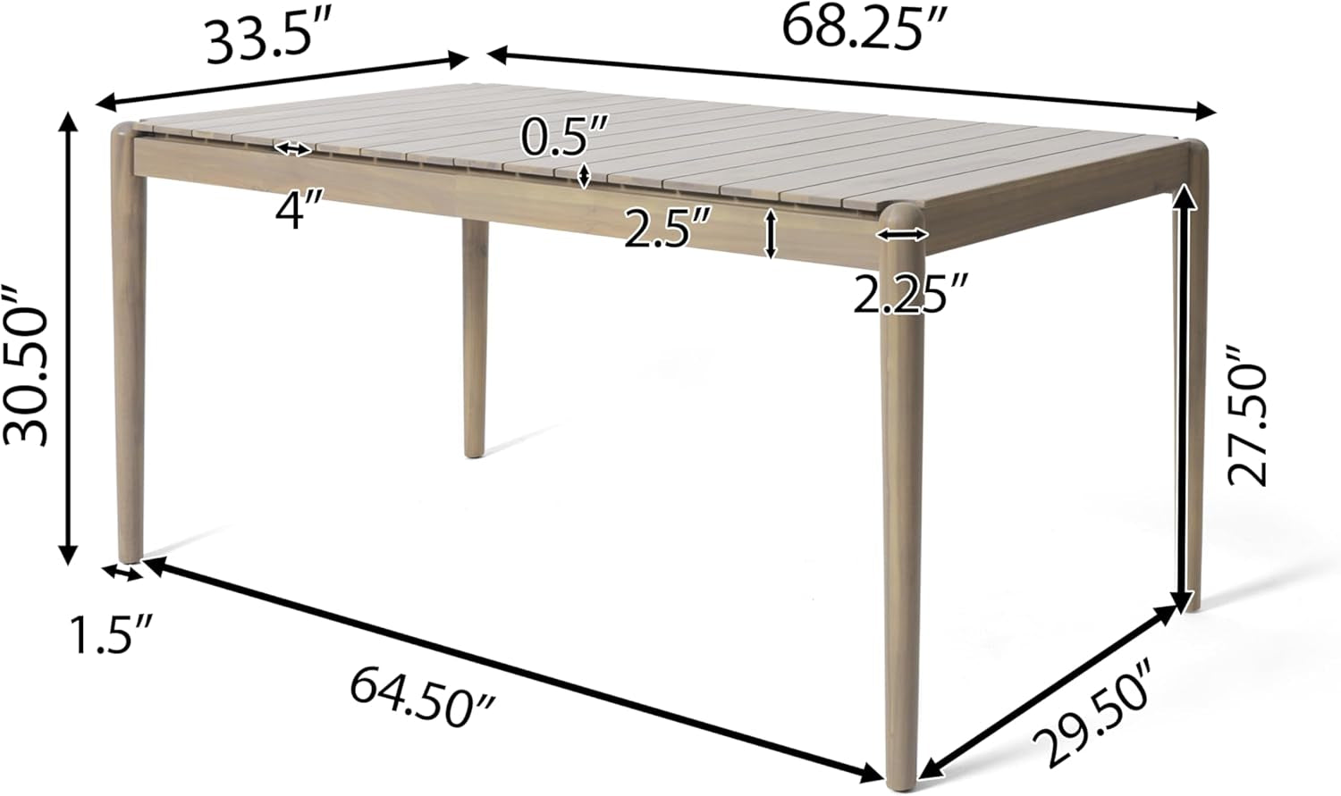 Demlow Dining Set, 20.25 "W X 24 "D X 34 "H, Light Ash + Light Beige Tweed