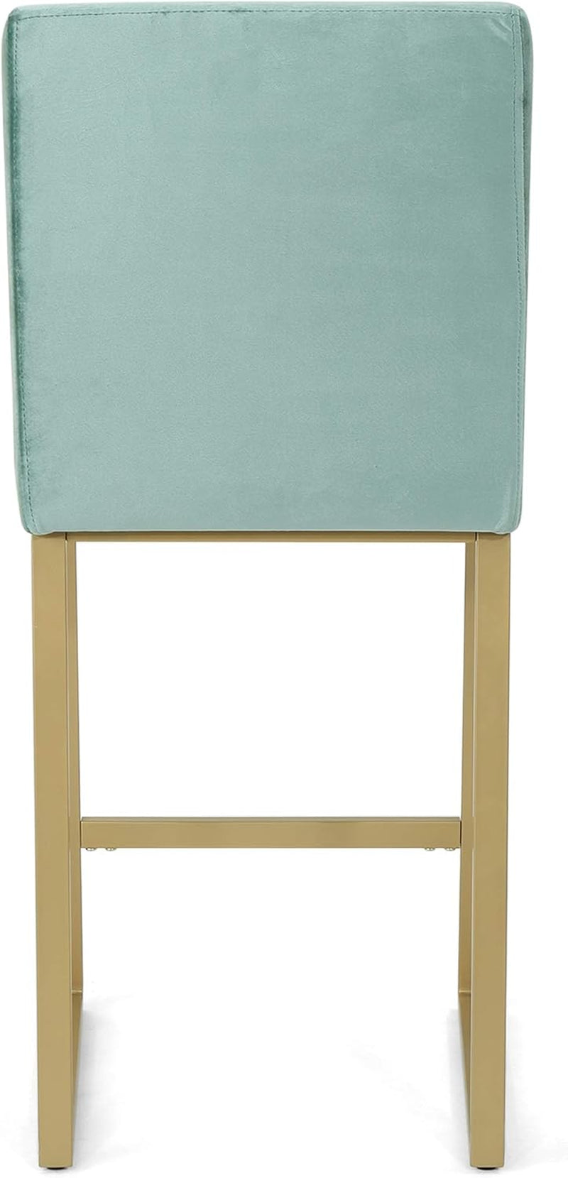 Great Deal Furniture 306435 Lexi Modern Velvet Barstools, Turquoise and Brass (Set of 2)