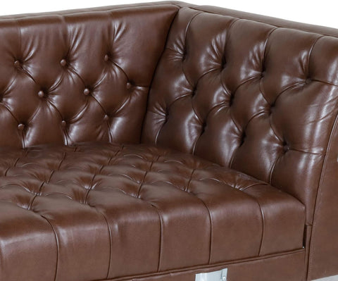 Tignall Sectional, Dark Brown + Silver