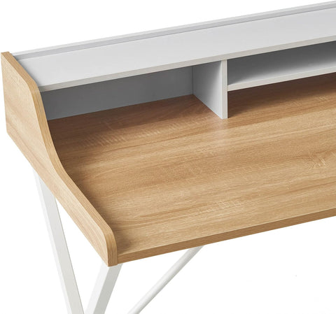 Aalto Computer Desk, Oak / White Melamine