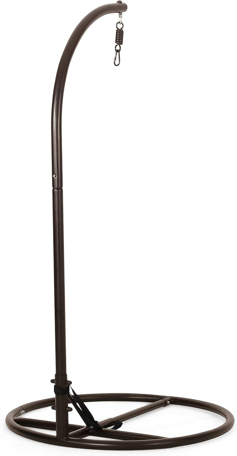 CKH Wicker Tear Drop Hanging Chair, Brown