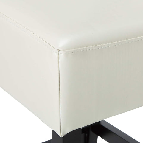 Gdfstudio  Lopez Bonded Leather Counter Stools, 2-Pcs Set, Ivory