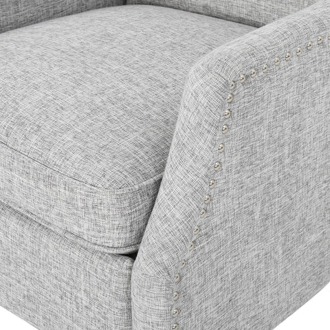 Ellyn Fabric Recliner (Set of 2), Light Gray Tweed, Dark Brown