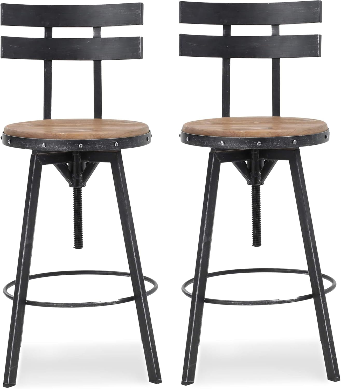 Jutte Barstool Sets, Antique + Black Brush Silver