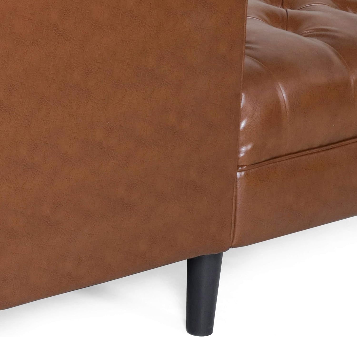 Tignall Sectional, Cognac Brown + Silver