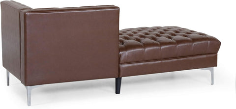 Tignall Sectional, Dark Brown + Silver