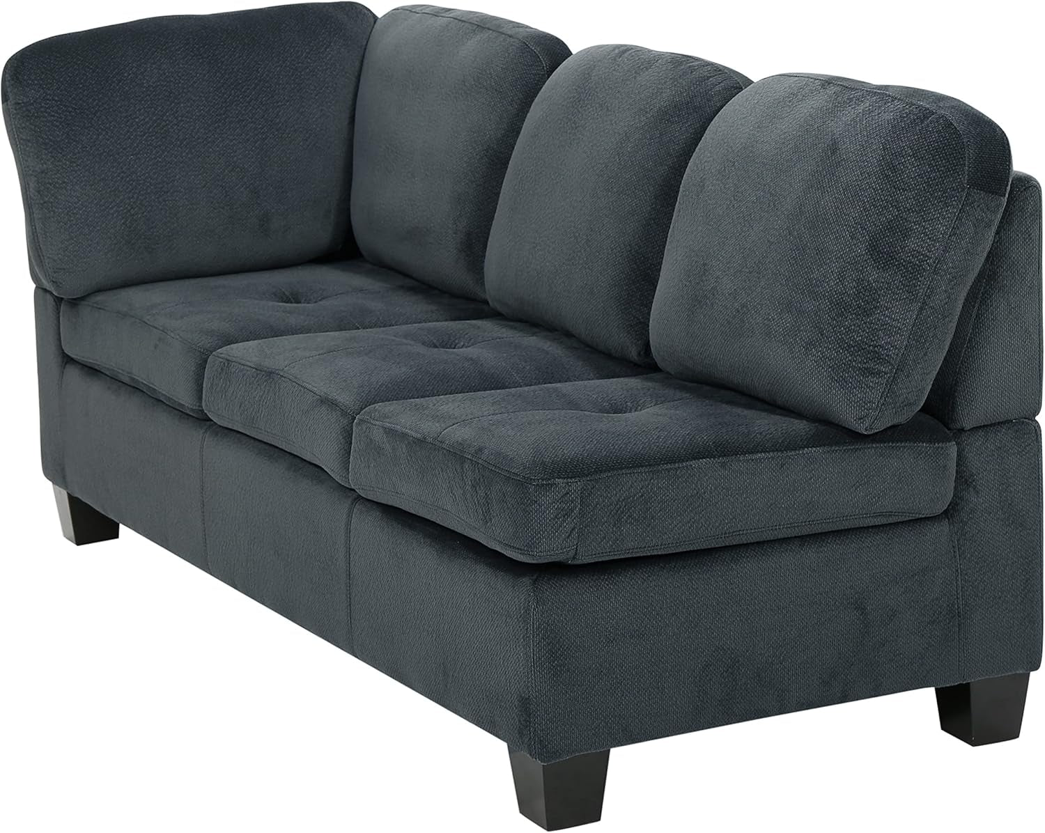 Canterbury Fabric Sectional Set, Charcoal