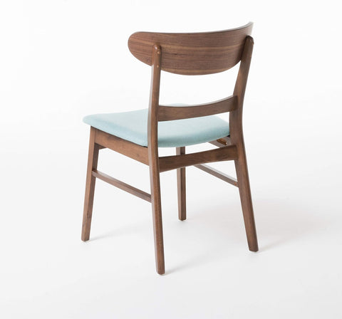 Idalia Dining Chairs, 2-Pcs Set, Mint / Walnut Finish