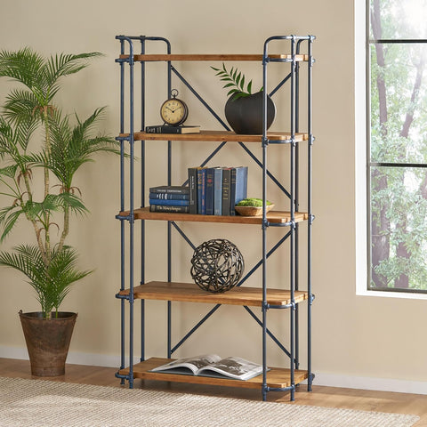 Yorktown 5-Shelf Bookcase, Antique