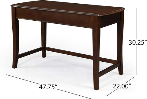 Janice Transitional Lift-Top Standing Desk, Dark Walnut