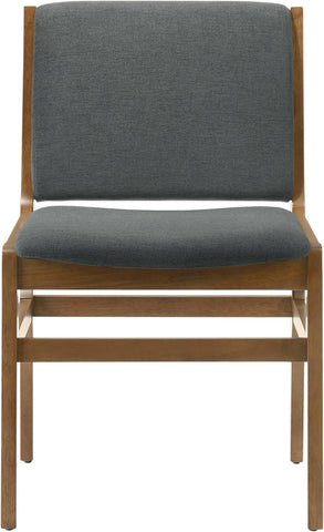 Coston Dining Chair, 19.75 "W X 23.25 "D X 33.0 "H, Dark Gray + Walnut