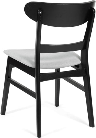 Idalia Dining Chair, 19.6 "W X 20.6 "D X 30.8 "H, Light Gray + Matte Black