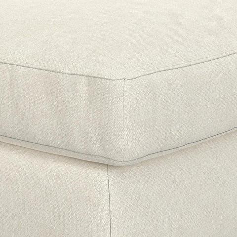Charlie Left-Facing Sectional Sofa in 100% Recycled Polyester Tightly Woven Performance Fabric, Cream, 122-Inches Wide, Handcrafted Contemporary Style L-Shaped Couch with Chaise