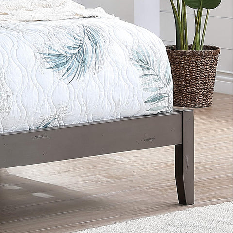 Gdfstudio Apollo Queen Size Bed with Headboard, Natural and Gray Finish.