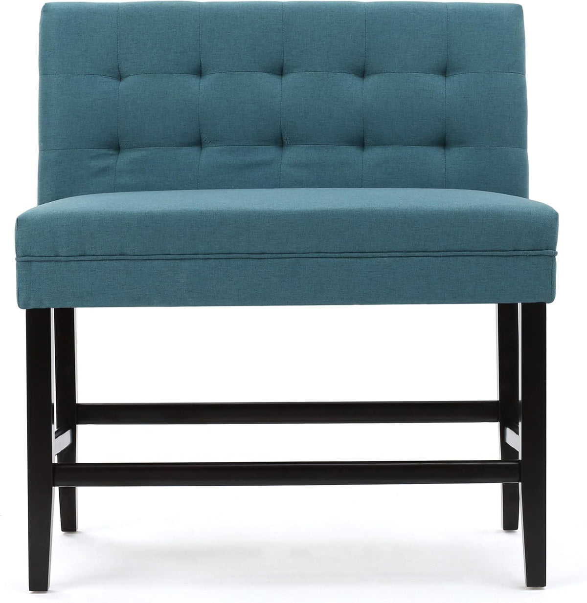 Kenan Fabric Barstool Bench, Dark Teal