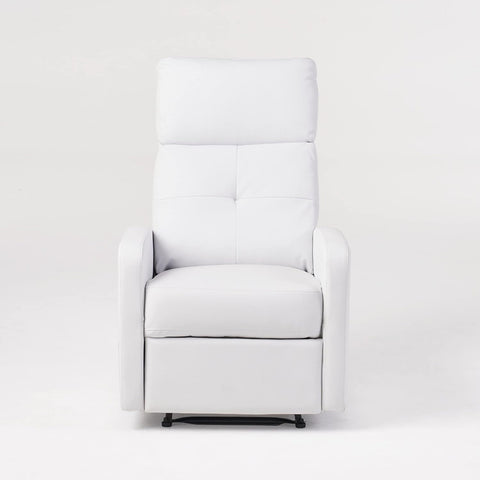 Samedi PU Recliner, White 26.25D X 37.25W X 40H In